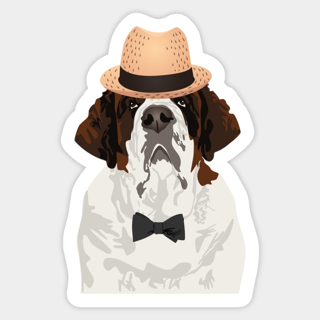 Saint Bernard Dog T-Shirt for Dog Lovers Sticker by riin92